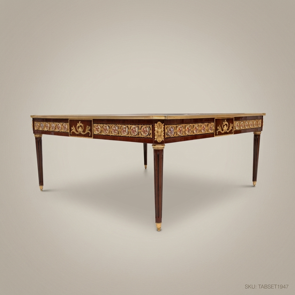 Louis XVI Marquetry Coffee Table with Gilt Bronze Mounts