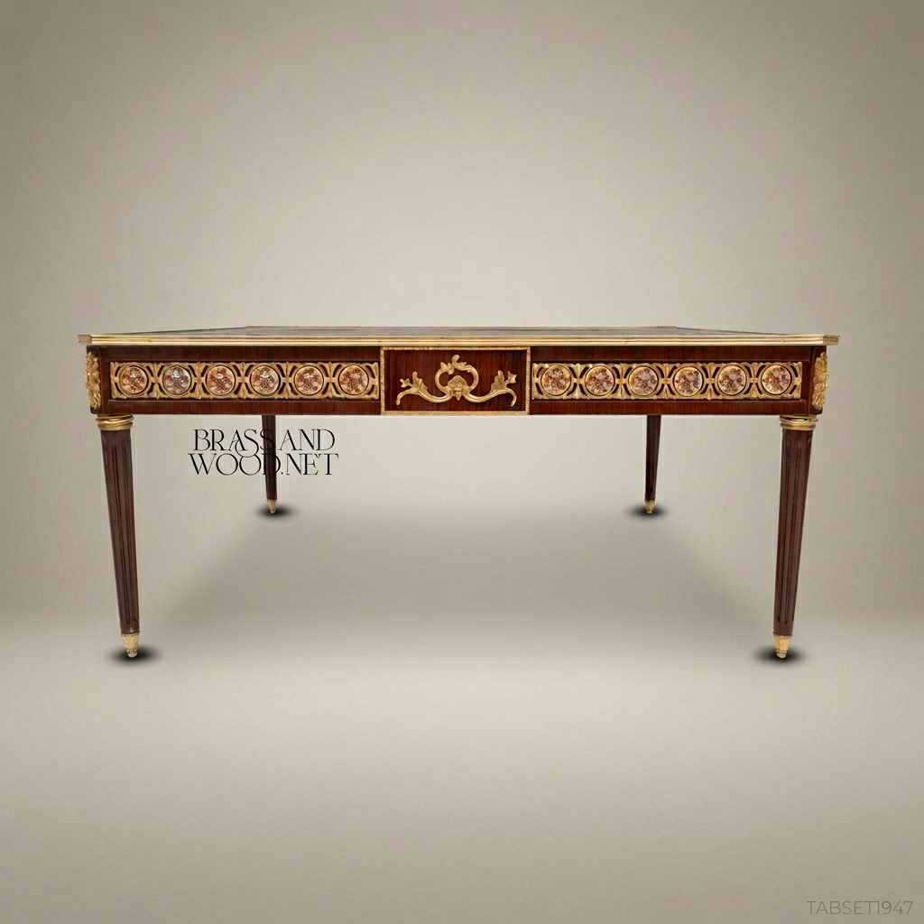 Louis XVI Marquetry Coffee Table with Gilt Bronze Mounts