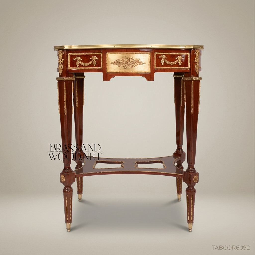 Louis XVI Marquetry Corner Table with Ormolu Mounts