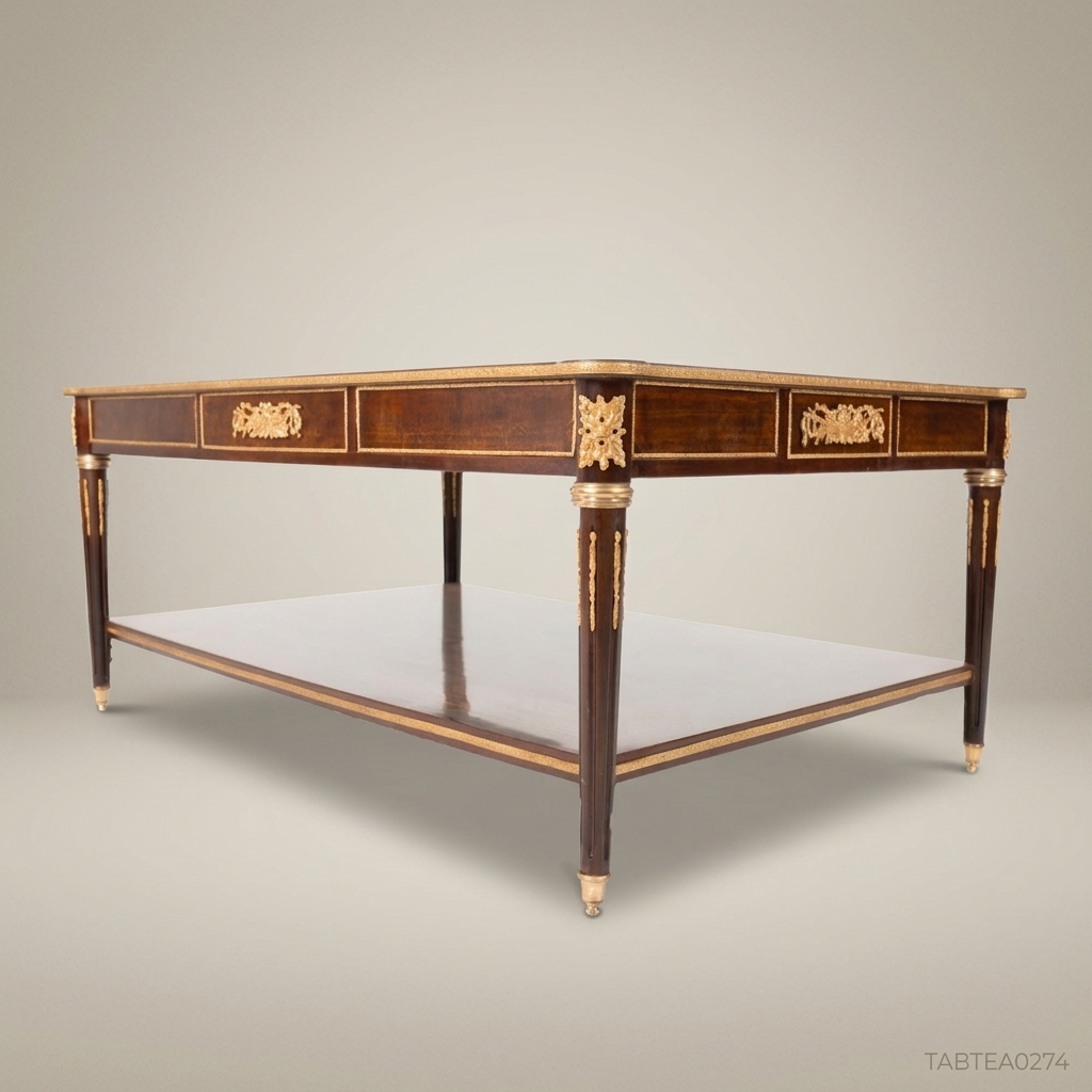 Louis XVI Marquetry Tea Table with Gilt Bronze Mounts