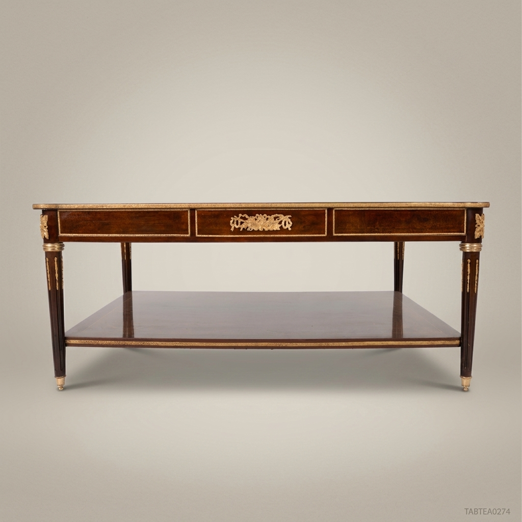 Louis XVI Marquetry Tea Table with Gilt Bronze Mounts