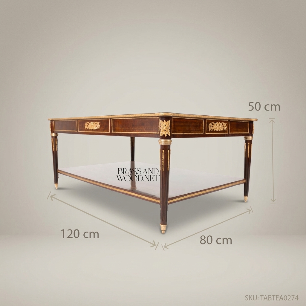 Louis XVI Marquetry Tea Table with Gilt Bronze Mounts