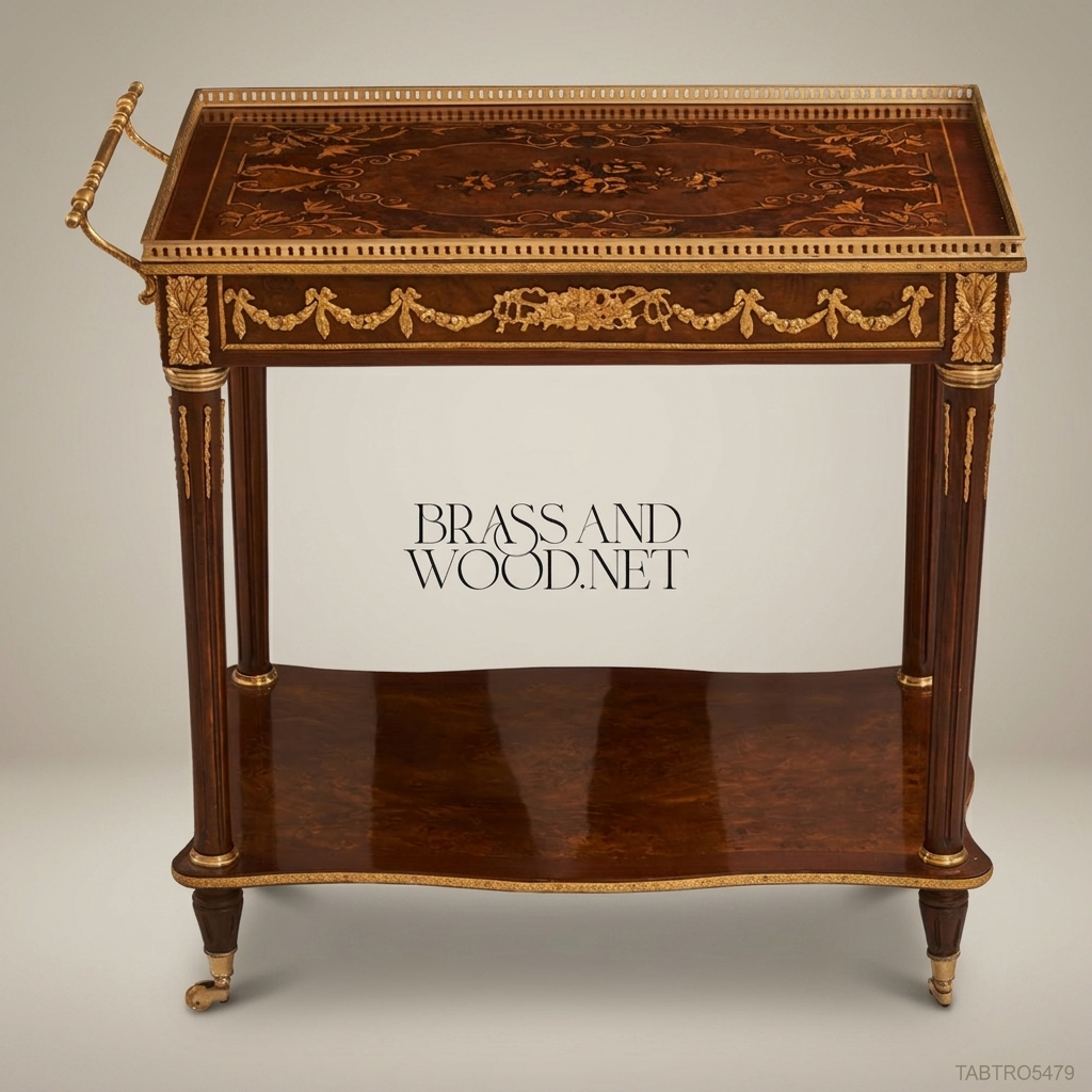 Louis XVI Marquetry Tea Trolley with Ormolu Mounts