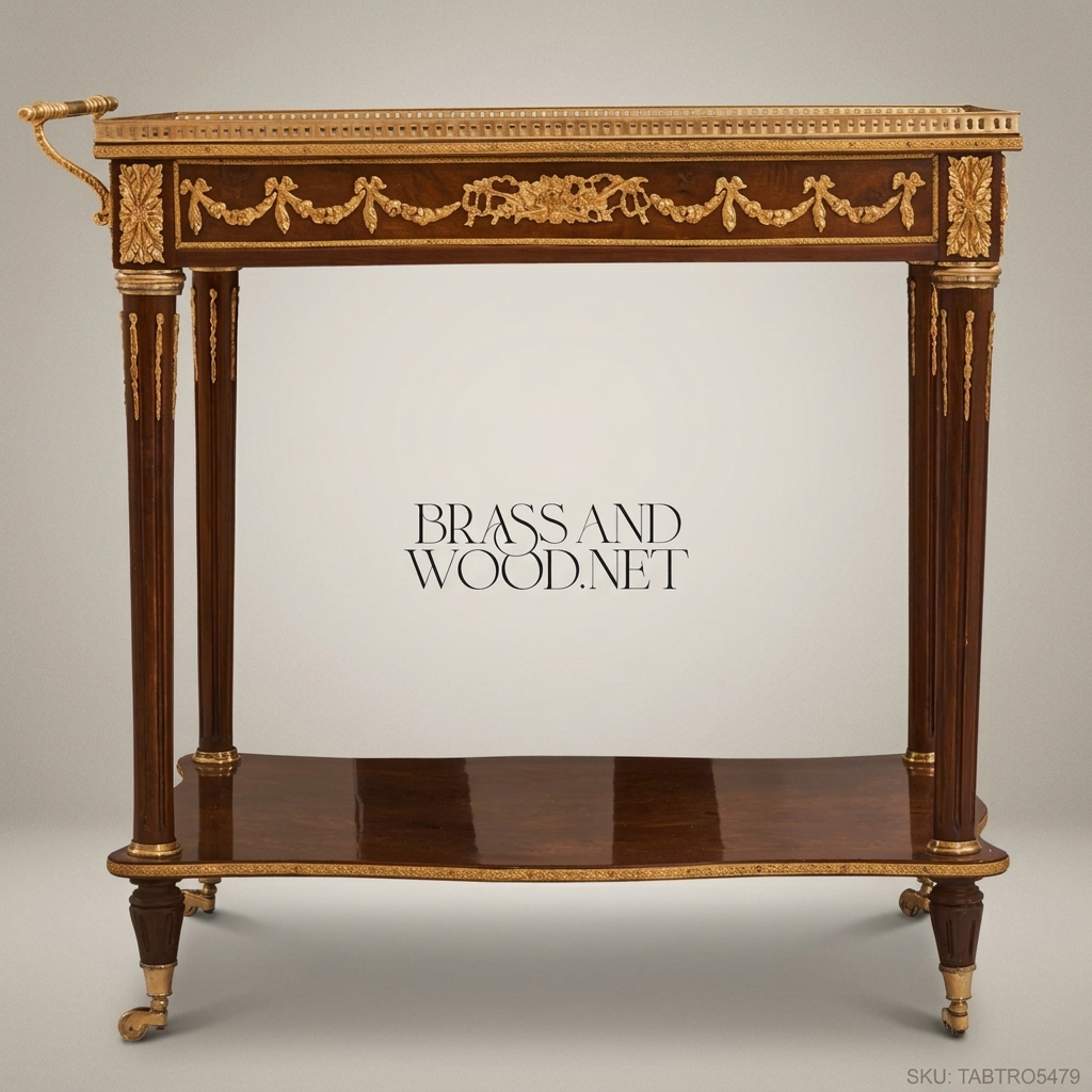 Louis XVI Marquetry Tea Trolley with Ormolu Mounts