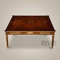 Louis XVI Neoclassical Coffee Table with Marquetry Inlay & Ormolu Mounts
