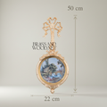 Louis XVI Neoclassical Decorative Wall Plate with Pastoral Scene Medallion — Gold