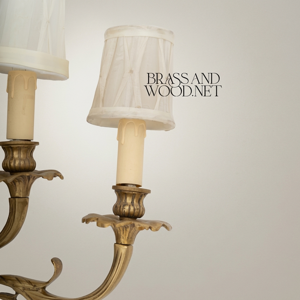 Louis XVI Neoclassical Five-Arm Brass Wall Sconce with Acanthus Backplate — Antique Gold