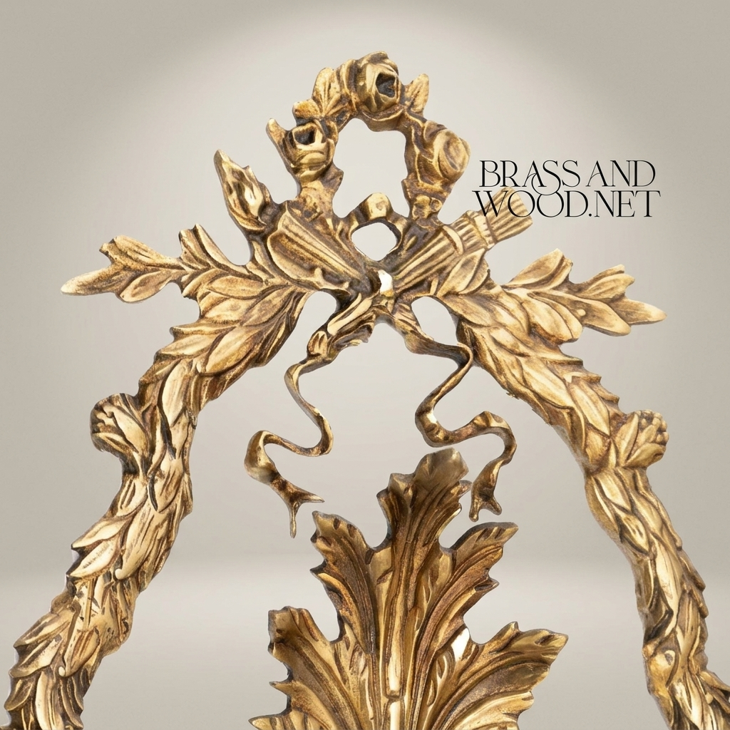 Louis XVI Neoclassical Gilded Cartel Wall Clock - Laurel Wreath & Acanthus Frame — Antique Gold