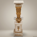 Louis XVI Neoclassical Marble & Gilt Bronze Pedestal Column