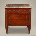 Empire Neoclassical Marble-Top Commode with Gilt Bronze Mounts