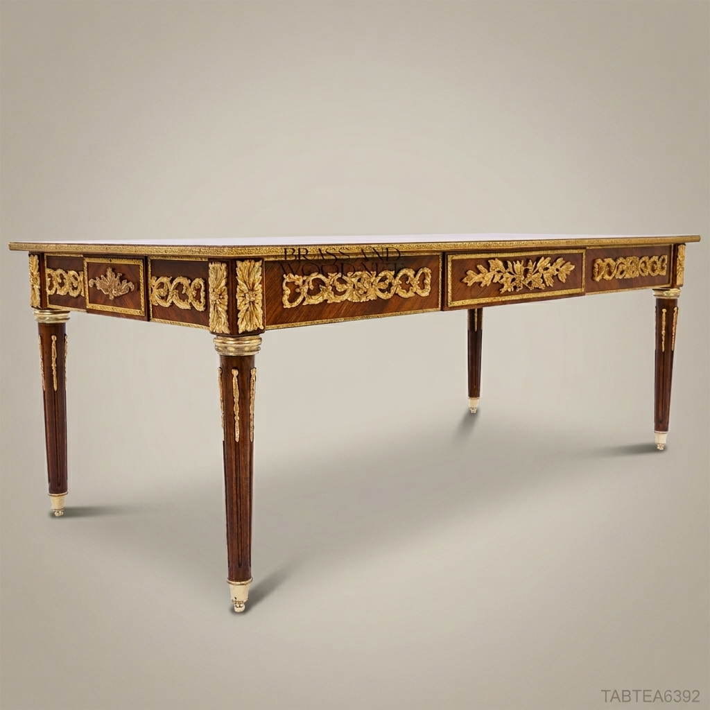 Louis XVI Neoclassical Tea Table with Gilt Bronze Ormolu Mounts