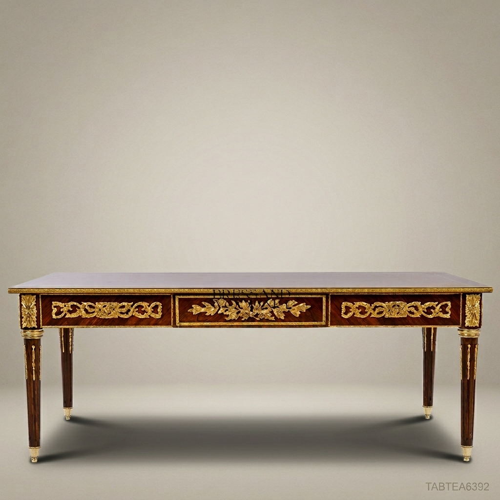 Louis XVI Neoclassical Tea Table with Gilt Bronze Ormolu Mounts