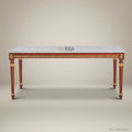 Louis XVI Neoclassical Tea Table – White Marble Top & Gold Leaf Carved Wood