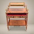 Louis XVI Neoclassical Tea Trolley | Amboyna Burl & Gilded Bronze