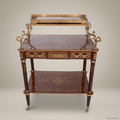 Louis XVI Neoclassical Tea Trolley | Mahogany & Gilt Bronze