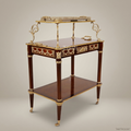 Louis XVI Tea Trolley – Mahogany & Gilt Bronze Marquetry