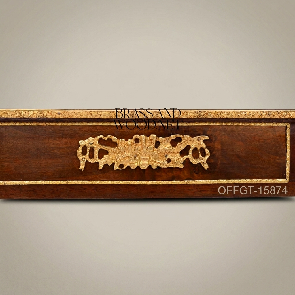 Louis XVI Neoclassical Writing Desk – Mahogany with Marquetry & Gilt Bronze Mounts