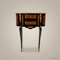 Louis XV Kidney-Shaped Marquetry Commode with Marble Top & Ormolu Mounts