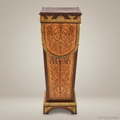 Napoleon III Marquetry Display Pedestal with Gilt Bronze Mounts