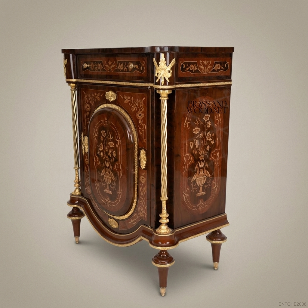 Louis XVI Neoclassical Marquetry Commode with Gilt Bronze Mounts