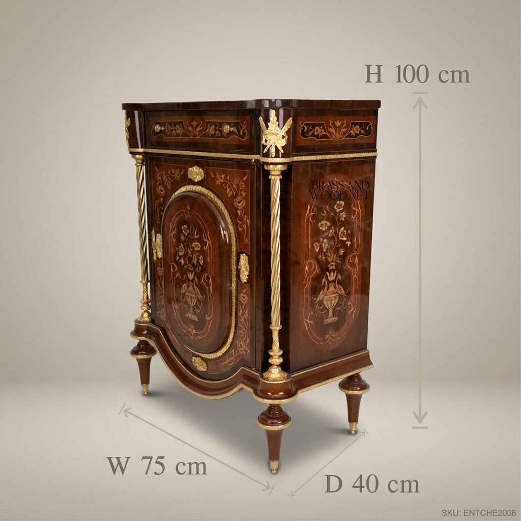 Louis XVI Neoclassical Marquetry Commode with Gilt Bronze Mounts