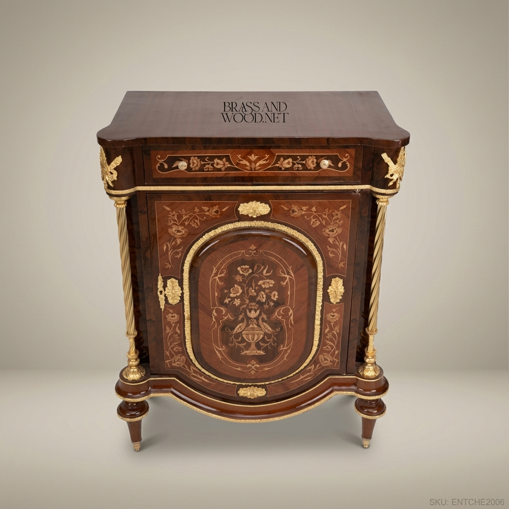Louis XVI Neoclassical Marquetry Commode with Gilt Bronze Mounts