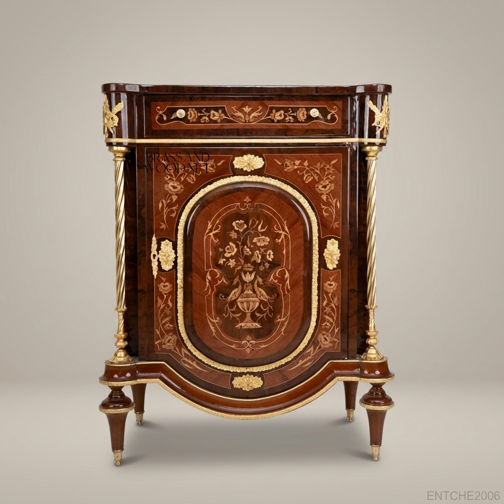 Louis XVI Neoclassical Marquetry Commode with Gilt Bronze Mounts