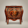 Louis XV Bombe Commode with Hand-Painted Chinoiserie & Marble Top