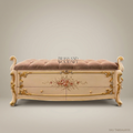 Napoleon III Rococo Revival Bedroom Set - Ivory Lacquer, Gold Acanthus & Hand-Painted Floral Panels