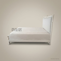 Napoleon III Rococo Revival Carved Ivory Bedroom Set - Cartouche Medallion Footboard & Cabriole Legs