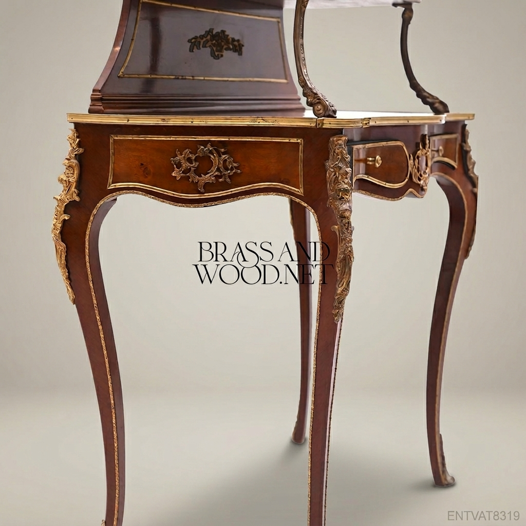 Napoleon III Rococo Revival Vitrine Cabinet on Cabriole Stand with Gilt Bronze Mounts
