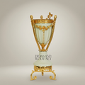 Neoclassical Celadon Ceramic Urn with Gilt Ormolu Mounts & Tripod Stand — Gold