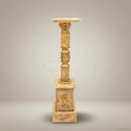 Neoclassical Empire Marble & Brass Column Pedestal