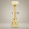 Neoclassical Marble & Brass Column Pedestal
