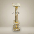 Neoclassical Marble Pedestal Column with Gilt Bronze Mounts