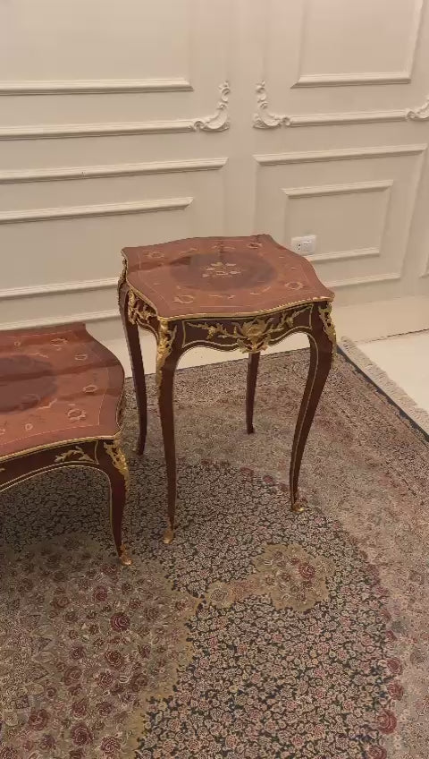 Louis Quinze Rectangular Coffee & Corner Table Set