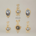 Rococo Brass Oval Wall Frame with Bow & Acanthus Cartouche — Gold