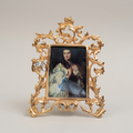 Rococo Brass Photo Frame with Open Acanthus Scroll Filigree — Gold