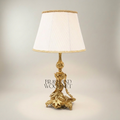 Rococo Brass Table Lamp - Acanthus Leaf Sculptural Base — Gold
