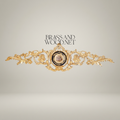 Rococo Brass Wall Cartouche with Sèvres-Style Porcelain Medallion and Acanthus Scrollwork — Gold