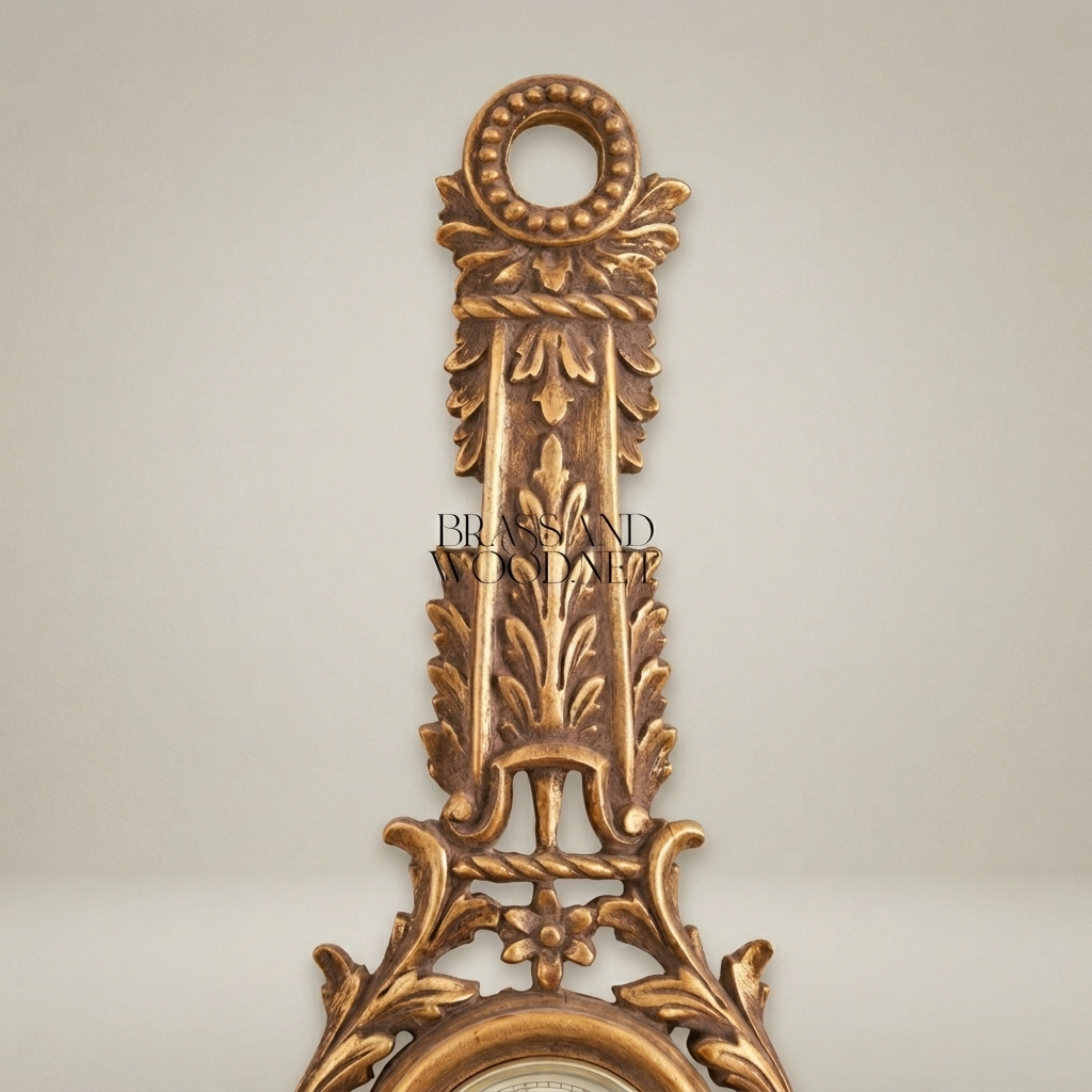 Rococo Carved Wall Clock with Acanthus Scrollwork & Pierced Frame — Antique Gold