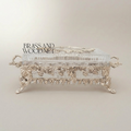 Rococo Crystal & Metal Tissue Box Holder with Grapevine Relief and Scroll Handles — Silver