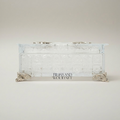 Rococo Crystal Tissue Box with Acanthus Metal Corner Mounts — Silver