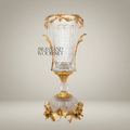 Rococo Crystal Urn Vase with Ormolu Mounts and Flared Trumpet Bowl — Gold