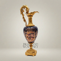 Napoleon III Cobalt Porcelain Ewer Vase with Dolphin Handle & Ormolu Mounts — Gold