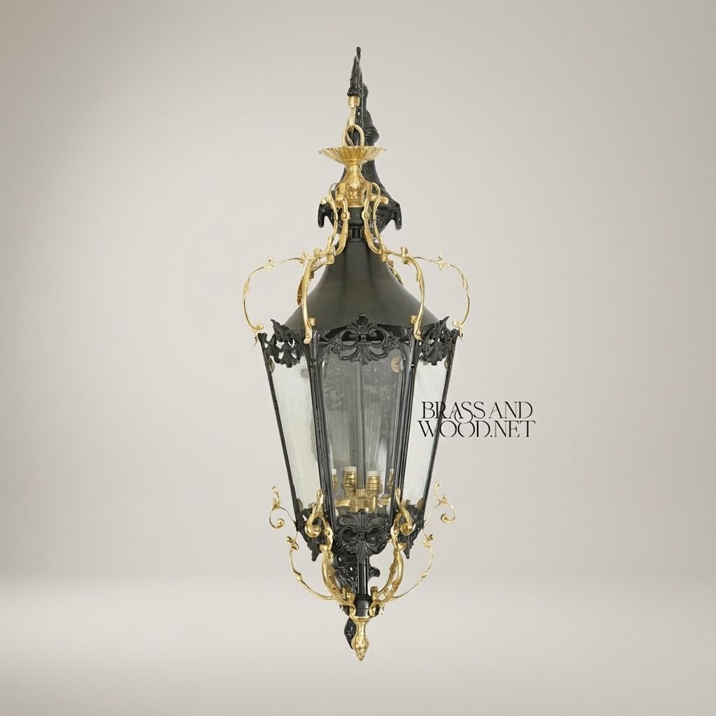 Rococo Twin-Arm Brass Wall Sconce with Hand-Painted Porcelain Medallion — Antique Gold
