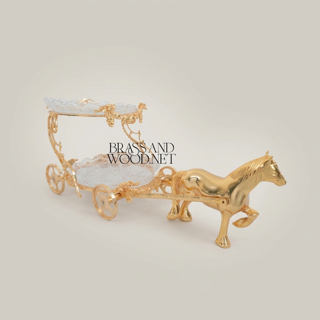 Royal Horse-Drawn Carriage Dual-Tier Candy & Chocolate Display Stand