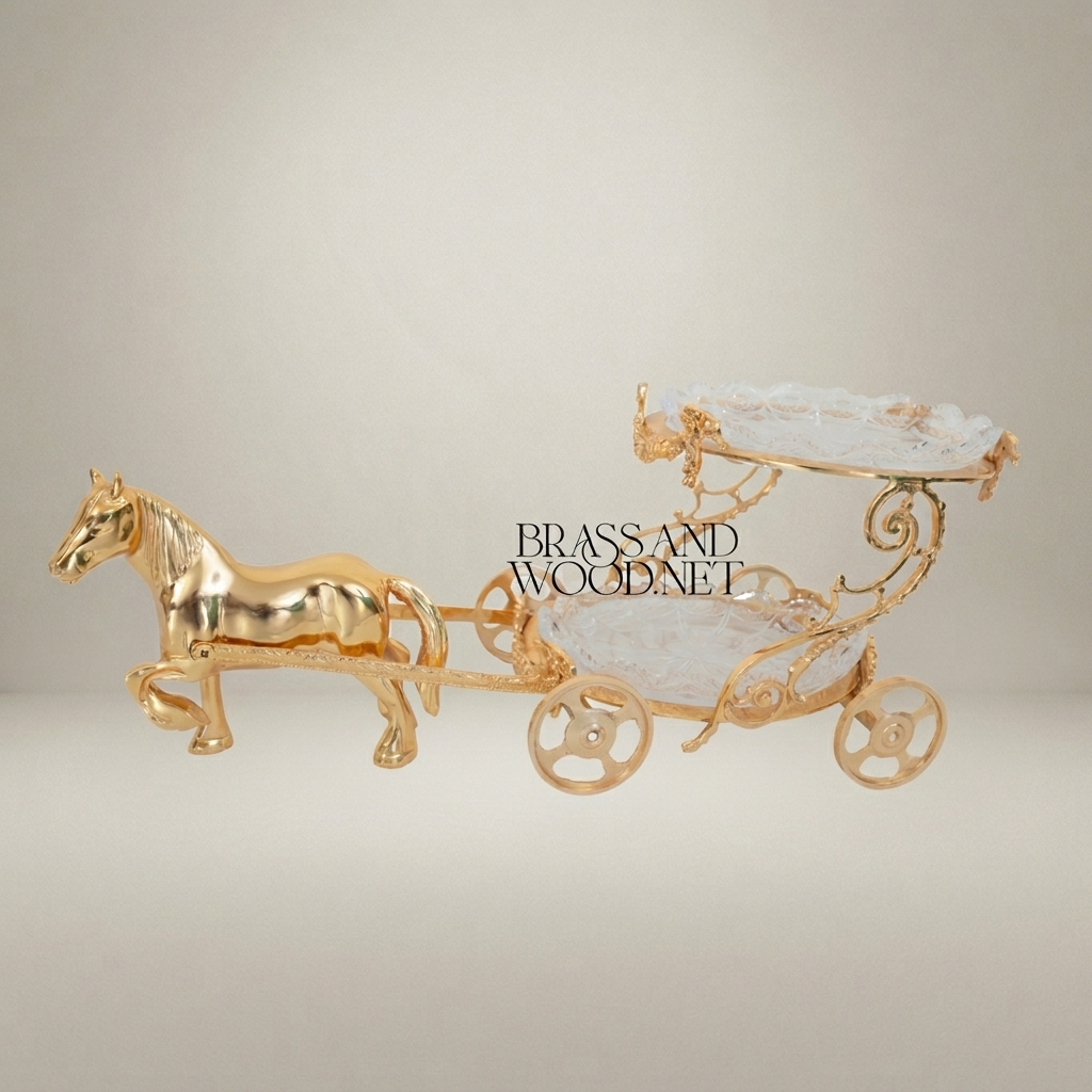 Royal Horse-Drawn Carriage Dual-Tier Candy & Chocolate Display Stand