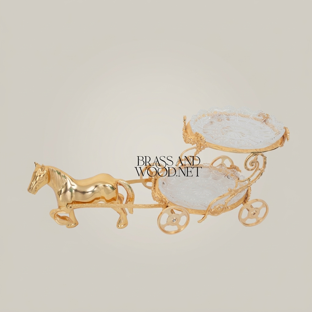 Royal Horse-Drawn Carriage Dual-Tier Candy & Chocolate Display Stand