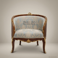 Louis XV Barrel Salon Chair with Gilt Bronze Mounts & Marquetry